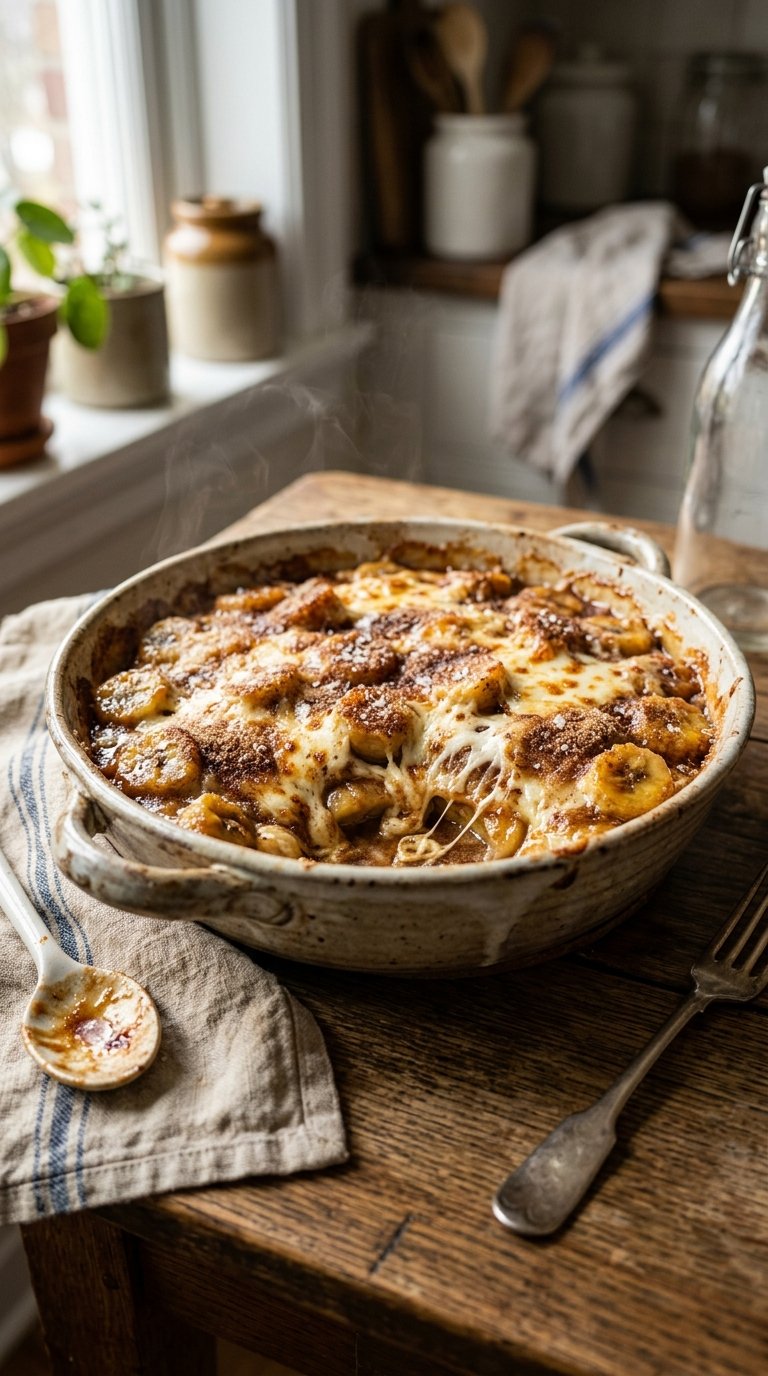 Bananada de Forno com Canela e Queijo