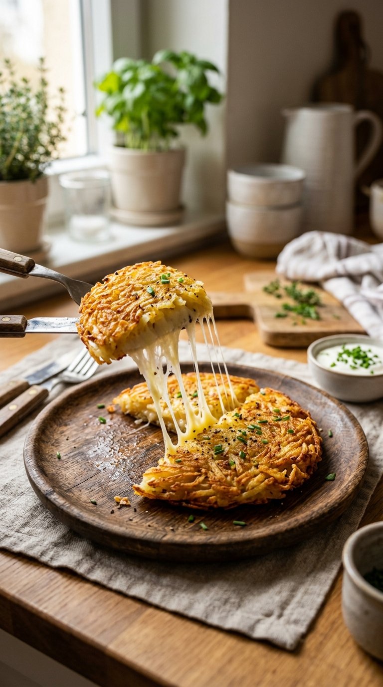 Batata Rosti de Frigideira: Crocante e Recheada
