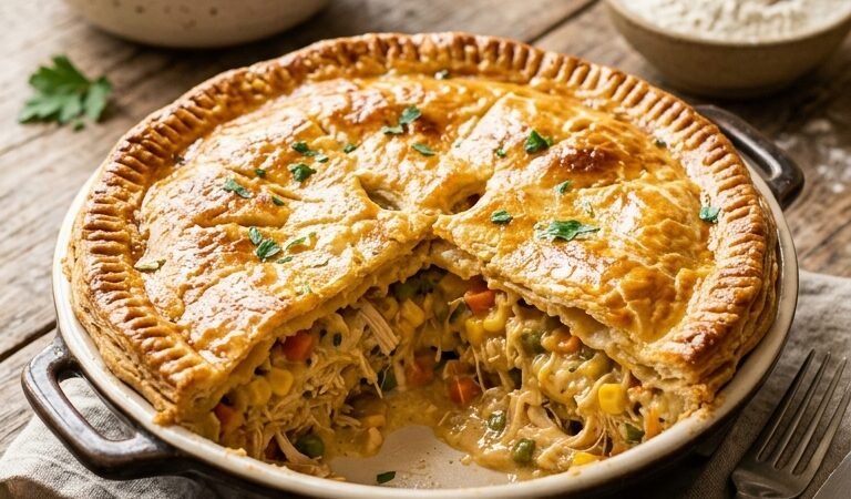 Empadão de Frango com Massa que Derrete na Boca