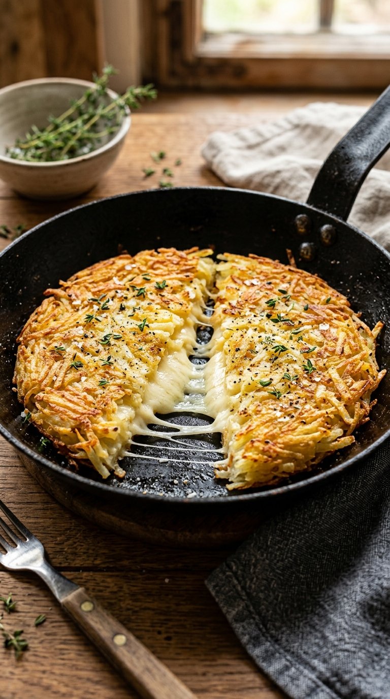 Batata Rosti de Frigideira: Crocante e Recheada