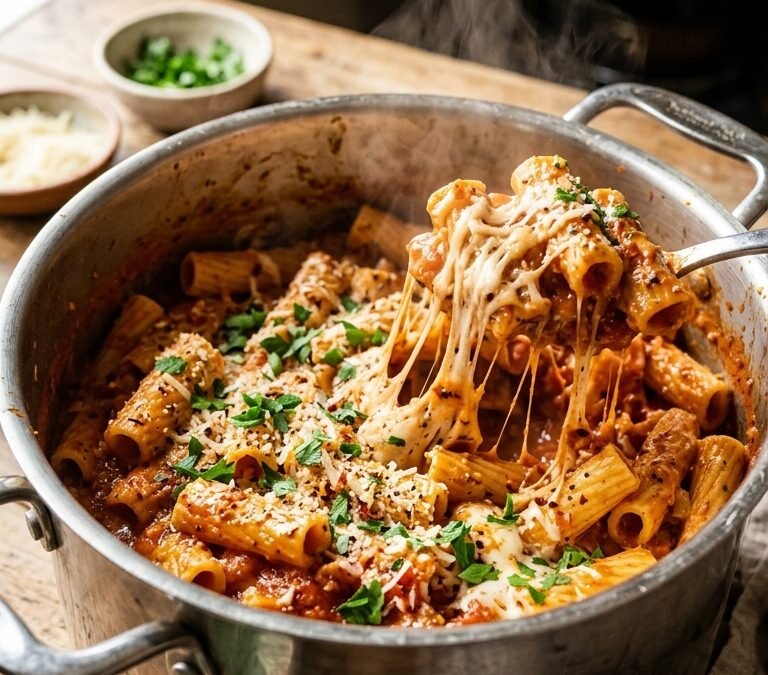 Macarrão de Panela de Pressão Cremoso: O Almoço de Uma Panela Só