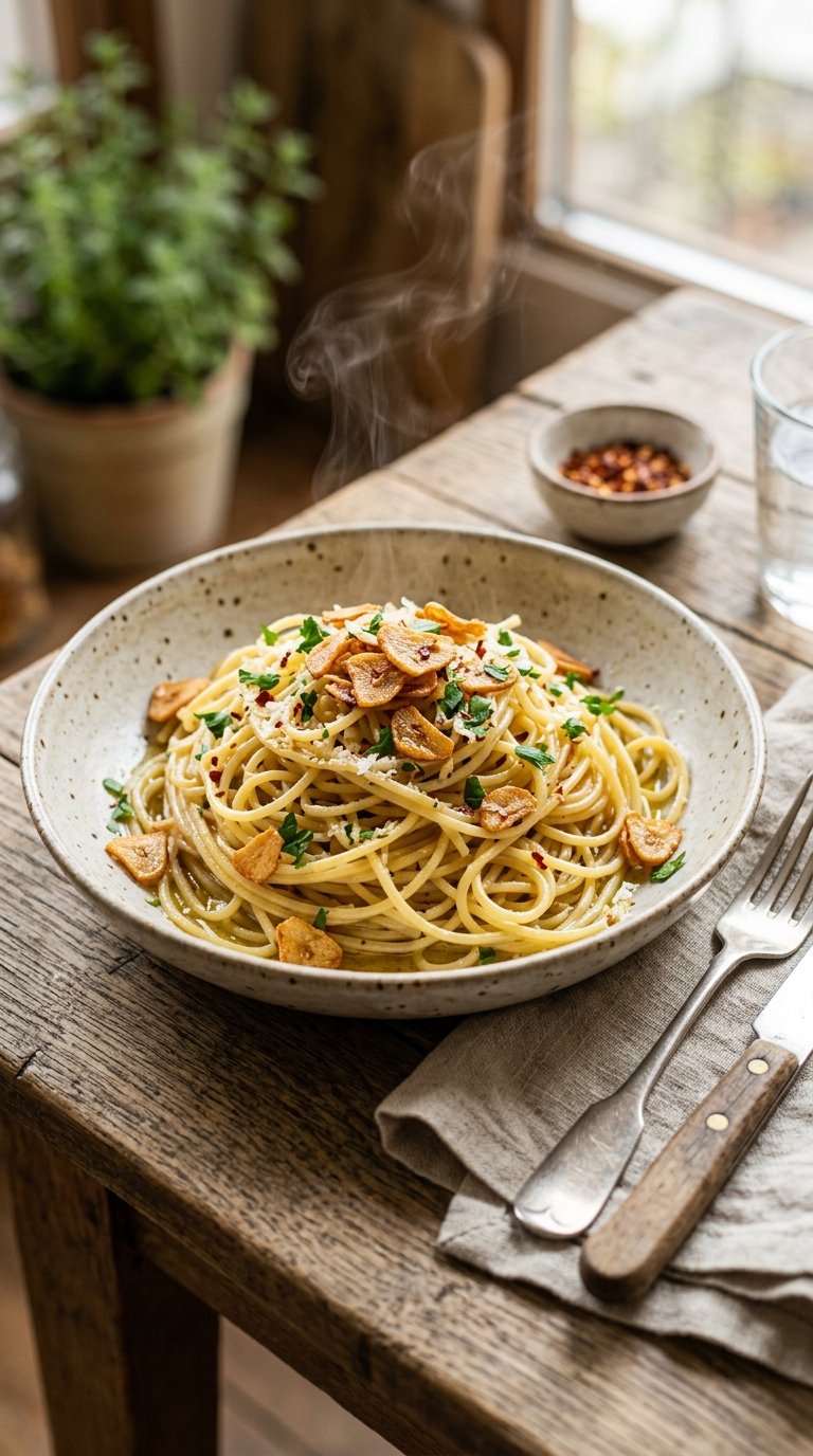 Macarrão Alho e Óleo: O Clássico Rápido que Salva o Almoço